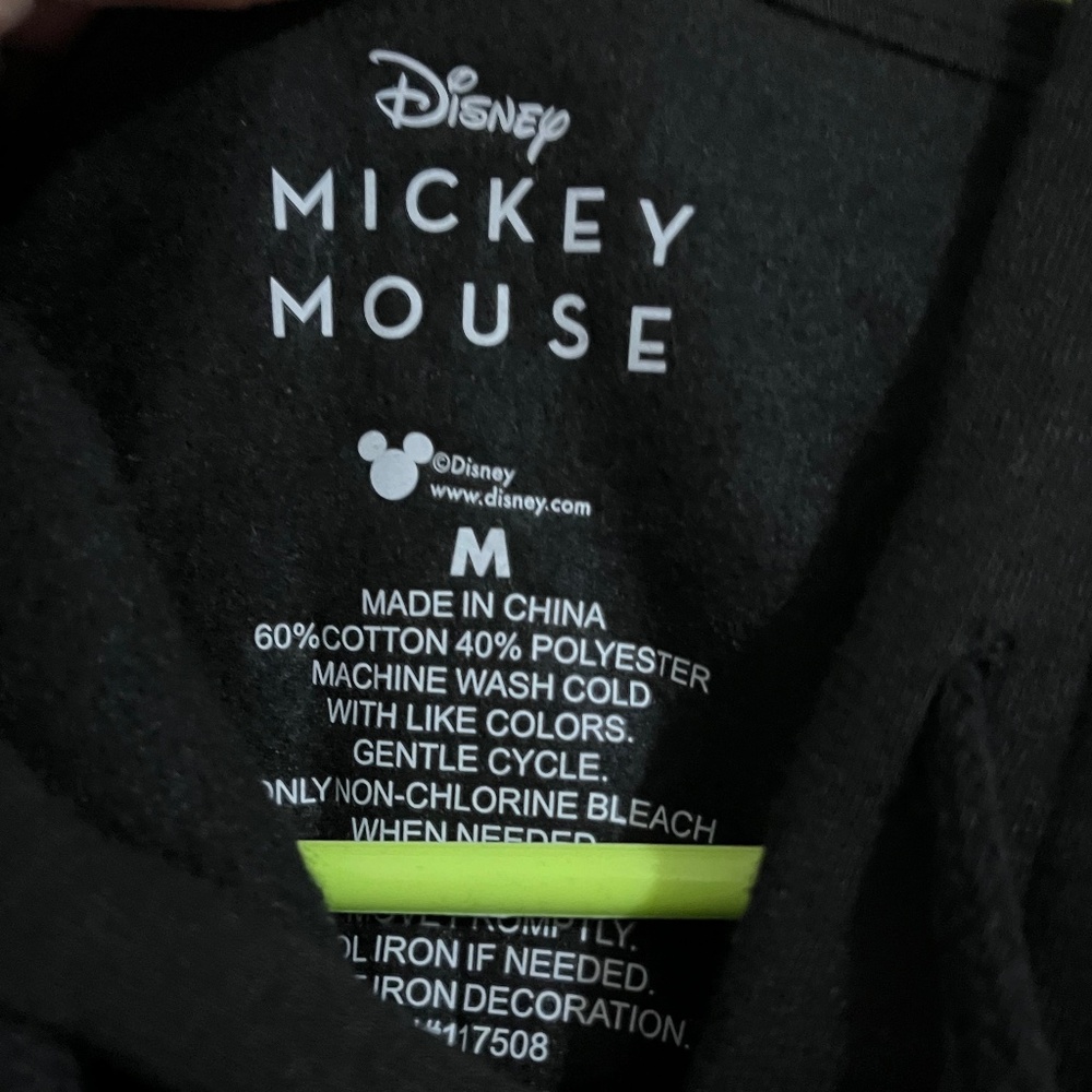 Disney’s Black Multi Mickey Mouse Unisex Hoodie Sz-M - Picture 3 of 6